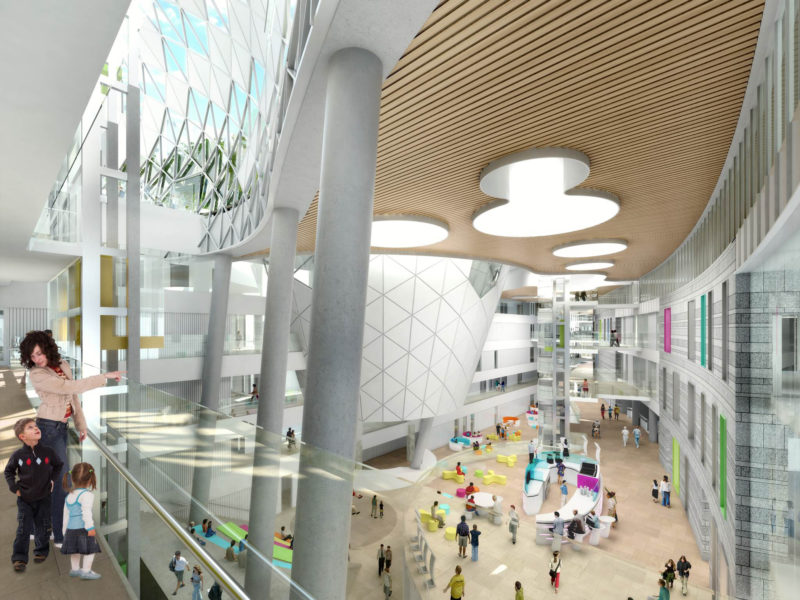 The concourse of the new National Children's Hospital. Photo: Q4PR