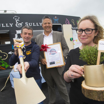 Michael Kelly founder of GIY and Rena O’Donovan of Cully & Sully with Ben Martin of Chiropractors from Optimal Chiropractic in Cork who were named ‘Grow at Work’ winners 2015