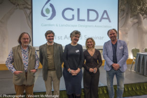 Pictured from left; Bleddyn Wynn-Jones (UK), Thomas Doxiadus (Greece), Patricia Tyrrell MGLDA Chairperson, Emma Mazzullo (UK), & Noel van Mierlo (Netherlands). 