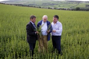 John O’Reilly Greenbelt and John McCarthy None-So-Hardy with Minister of State at the Department of Agriculture, Food and the Marine, Andrew Doyle T.D., at the launch of the 2017-2018 forestry afforestation programme at None-So-Hardy Nursery. Photo: DAFM