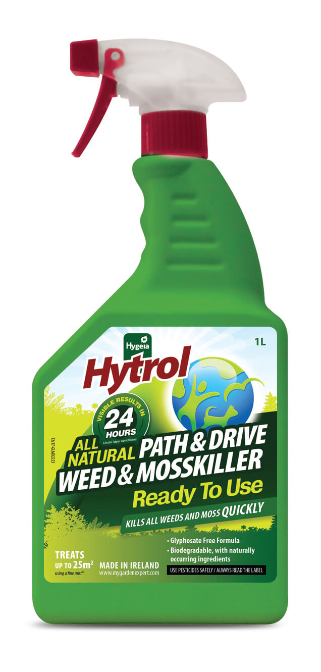 Hytrol All Natural Path & Drive Weed &Moss Killer. Photo: Heygeia.