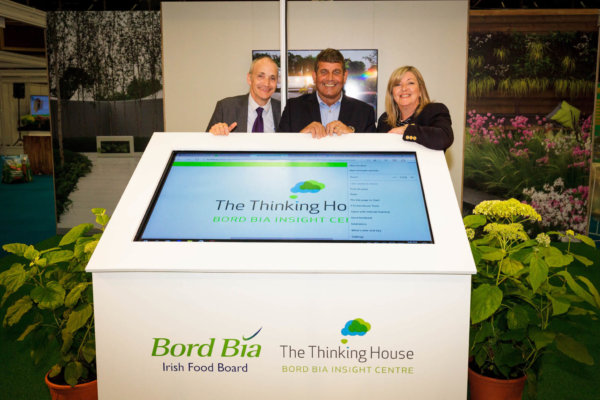 From Left to Right: Mike Neary, Director of Meat and Horticulture Division at Bord Bia; Minister of State Andrew Doyle TD, with special responsibility for Horticulture at the Department of Agriculture, Food and the Marine; and Carol Marks, Sector Manager for Horticulture at Bord Bia, pictured at Bord Bia’s Learning Theatre. Photo: Joe Keogh.