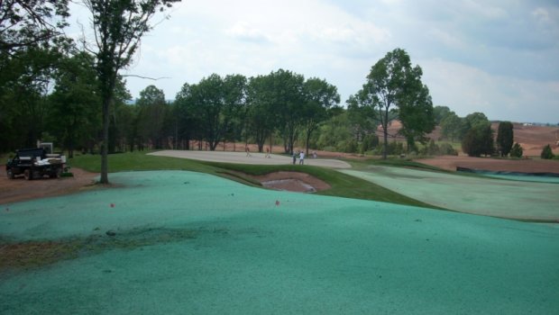 Hydro-seeding is the fastest, most cost effective, and highest quality method available for seeding and erosion control practices. Photo: Geaney & O'Neill.